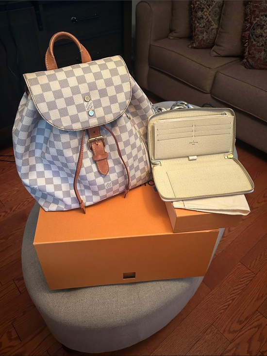 Louis Vuitton Handbags - Louis Vuitton Damier Azur Canvas Sperone Backpack & Damier Azur Organizer